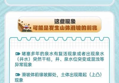 防汛明白卡丨遭遇山体滑坡怎么办？