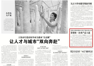 景德镇一企业产品入选