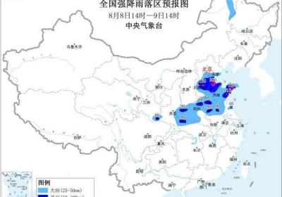 暴雨黄色预警：河北山东等地部分地区有大暴雨