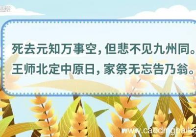示儿原文 示儿朗读
