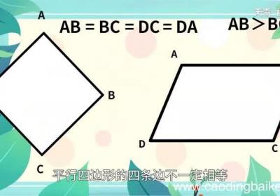 菱形和平行四边形的区别 菱形和平行四边形有什么区别