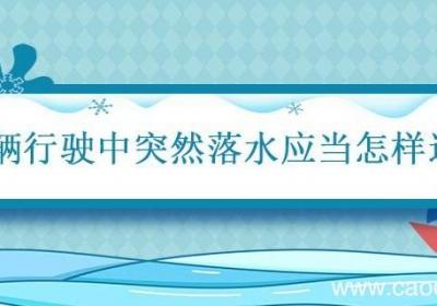 车辆行驶中突然落水应当怎样逃生 车辆落水时逃生方法是