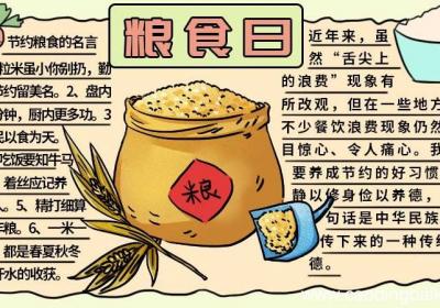 粮食日手抄报怎么画 粮食日手抄报的画法