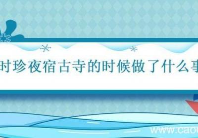 李时珍夜宿古寺的时候做了什么事情呢 李时珍夜宿古寺主要意思