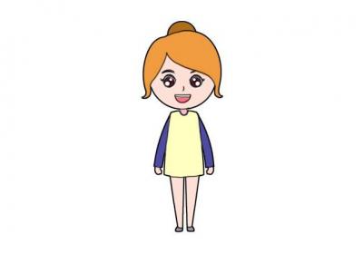 女孩简笔画画法女孩简笔画教程