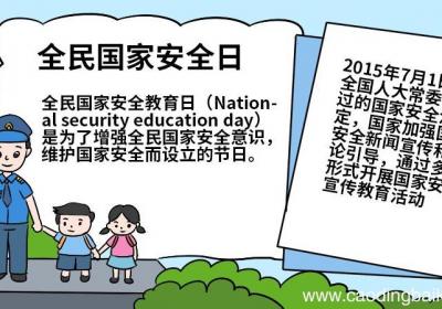 全民国家安全日手抄报简单 全民国家安全日手抄报怎么画