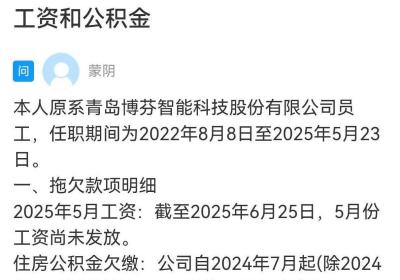 网络问政·办实事 | 网友：工资已结清 公积金已补缴