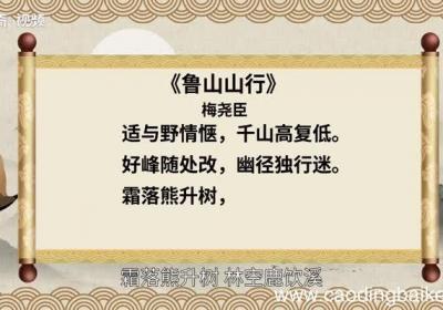 鲁山山行赏析 鲁山山行翻译