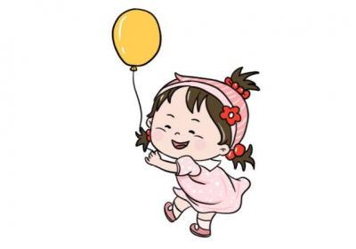 元旦可爱小孩简笔画