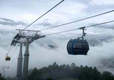 7600米！全球最长高山索道湖南雪峰山索道试车成功
