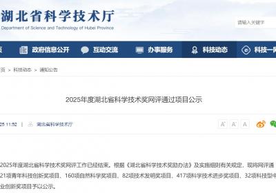 2025年度湖北省科学技术奖网评通过项目公示