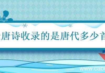 全唐诗收录的是唐代多少首诗 全唐诗收录的是唐代多少首诗歌
