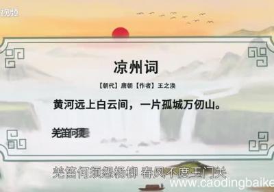 凉州词的意思 《凉州词》是什么意思