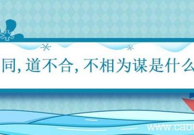 志不同道不合不相为谋是什么意思 志道不同不相为谋什么意思