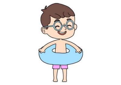 带游泳圈的小男孩简笔画画法带游泳圈的小男孩简笔画步骤