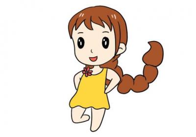 长头发女孩简笔画步骤长头发女孩简笔画画法