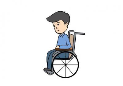 残疾人简笔画步骤残疾人简笔画教程