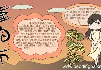 重阳节手抄报简笔画 重阳节手抄报简笔画的画法