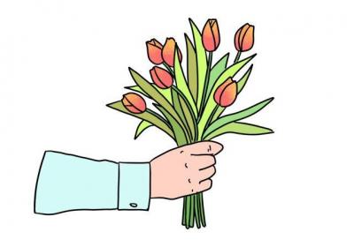 给妈妈的鲜花简笔画画法给妈妈的鲜花简笔画步骤