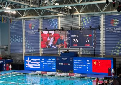 新加坡游泳世锦赛：中国男子水球队遭遇两连败
