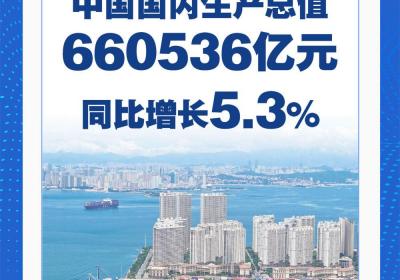 上半年中国经济同比增长5.3%