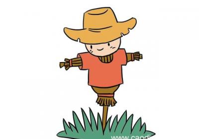 稻草人简笔画 稻草人的画法步骤