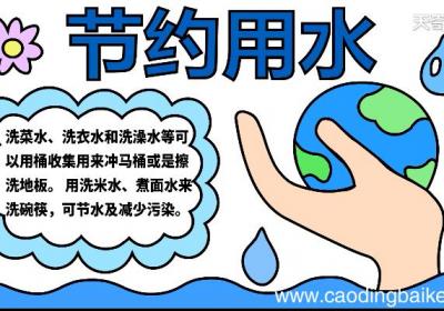 关于节约用水手抄报 关于节约用水画报