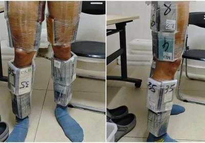 司机进境时步态僵硬 一查竟腿绑60台旧手机