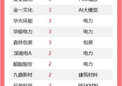 A股今日涨停个股一览丨电力板块多股连板