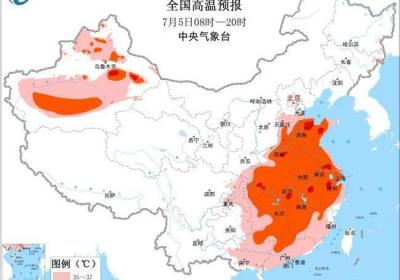 高温黄色预警：河南浙江等7省区局地最高气温可达40℃以上