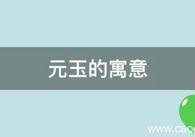 元玉的寓意