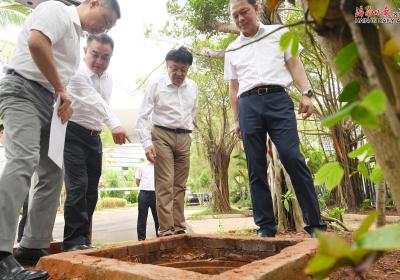 冯飞在海口调研开展深入贯彻中央八项规定精神学习教育及群众急难愁盼问题整改情况