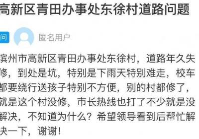 网络问政·办实事 | 网友：反映后 村里道路给修好了