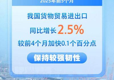 增长2.5%，前5月我国外贸保持较强韧性