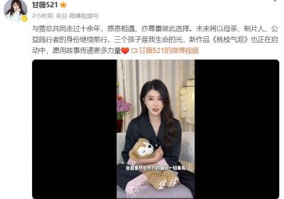 甘薇与贾跃亭正式离婚，否认资产转移传闻