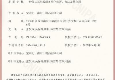 宝利化荣获新发明专利，为制药行业带来创新动力