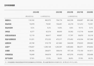 华为2024年财报：全球营收8621亿，净利润626亿