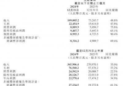 小米2024年净利润达272亿，创历史新高纪录