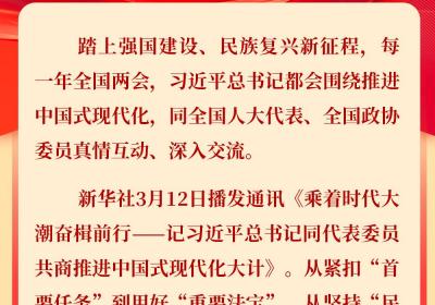 总书记同代表委员共商推进中国式现代化