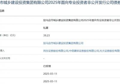 驻马店城投集团拟发行39.23亿元公司债，获上交所受理