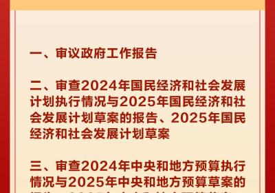 十四届全国人大三次会议议程确定