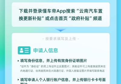 一图看懂！云南省2025年汽车置换更新补贴来了