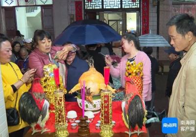 博鳌乐城村举办别样民俗“赛肥鸡”活动闹元宵