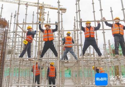 海口博雅片区二期城市更新项目：全面复工复产 抢抓工程进度