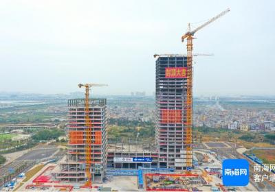 组图 | 中国海油深海能源开发总指挥部基地项目完成封顶