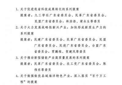广东省政协2024年优秀提案和履职优秀委员名单出炉