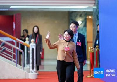 原创组图丨海南省政协八届三次会议“委员通道”第一场开启