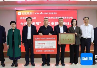 农发行海南省分行获授“摩羯”台风赈灾捐赠款物优秀单位