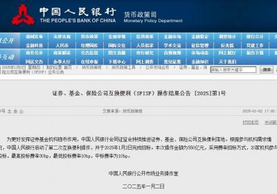 央行启动第二次互换便利操作，金额550亿元