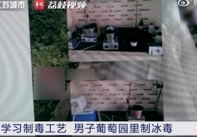 男子自学后在葡萄园研制冰毒 多次实验后仍未制成